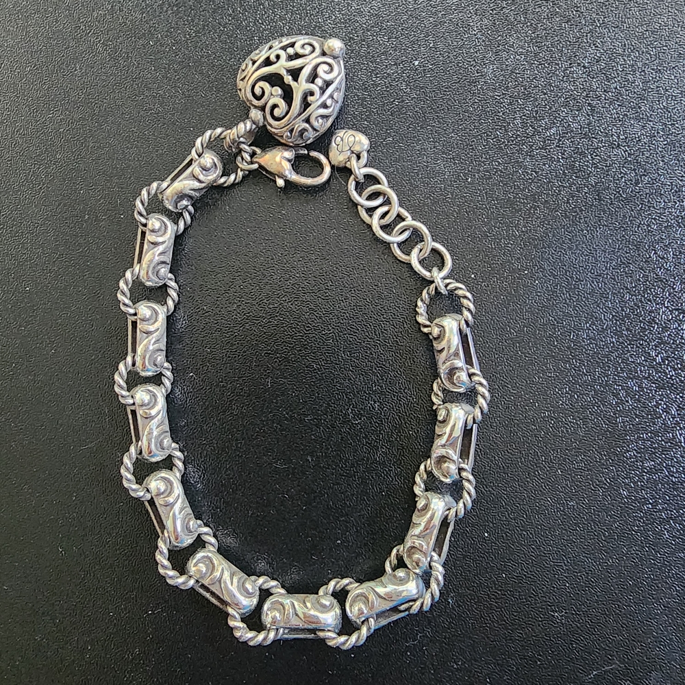Brighton Silver Bracelet with Ornate Design